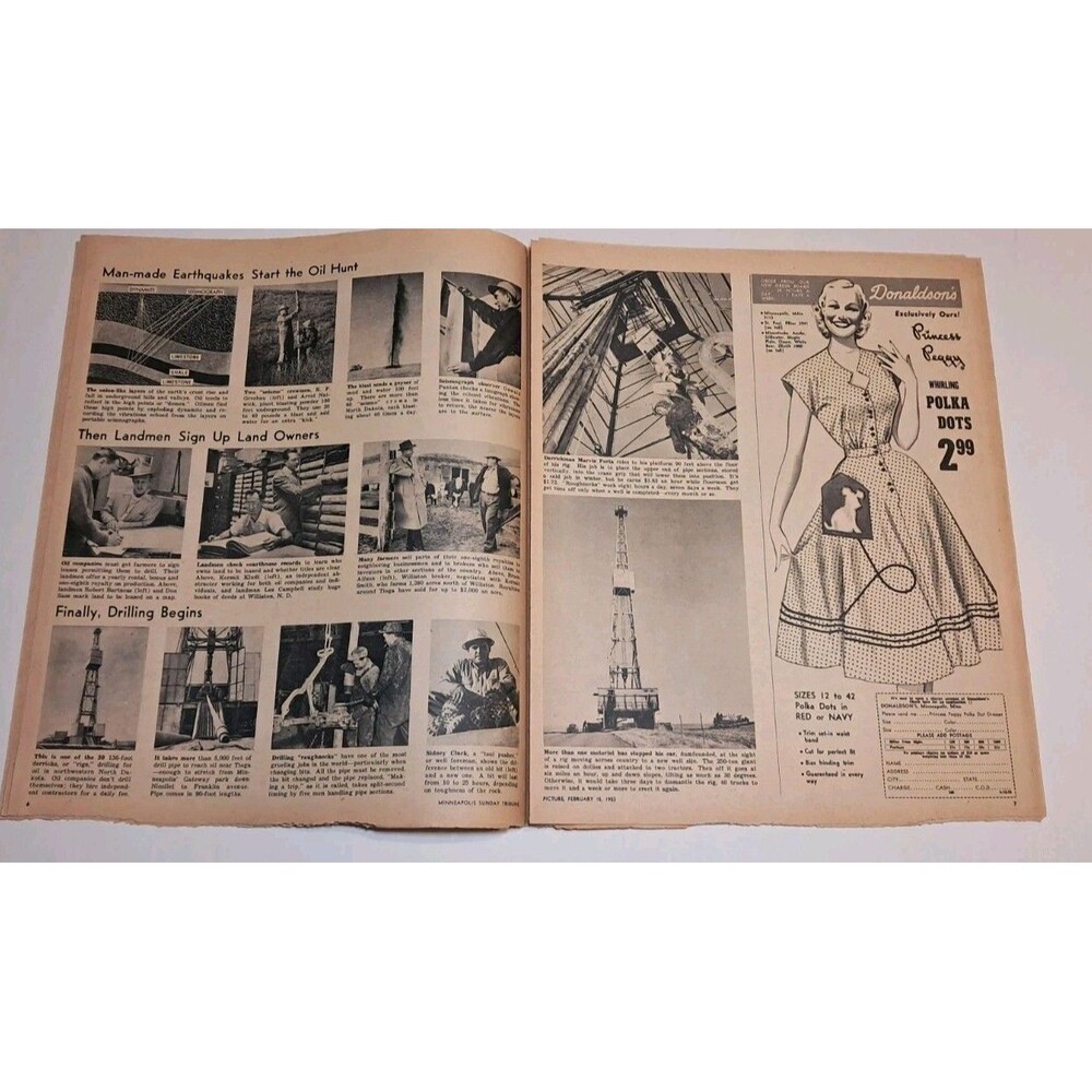 Picture Roto Magazine Minneapolis Sunday Tribune 2/15/1953 North Dakota Oil Boom - Picture 3 of 7